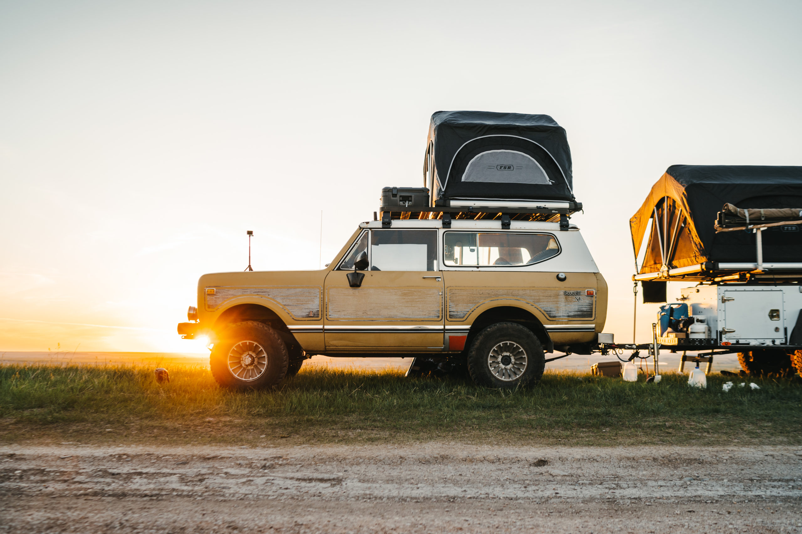 International Scout II at sunrise