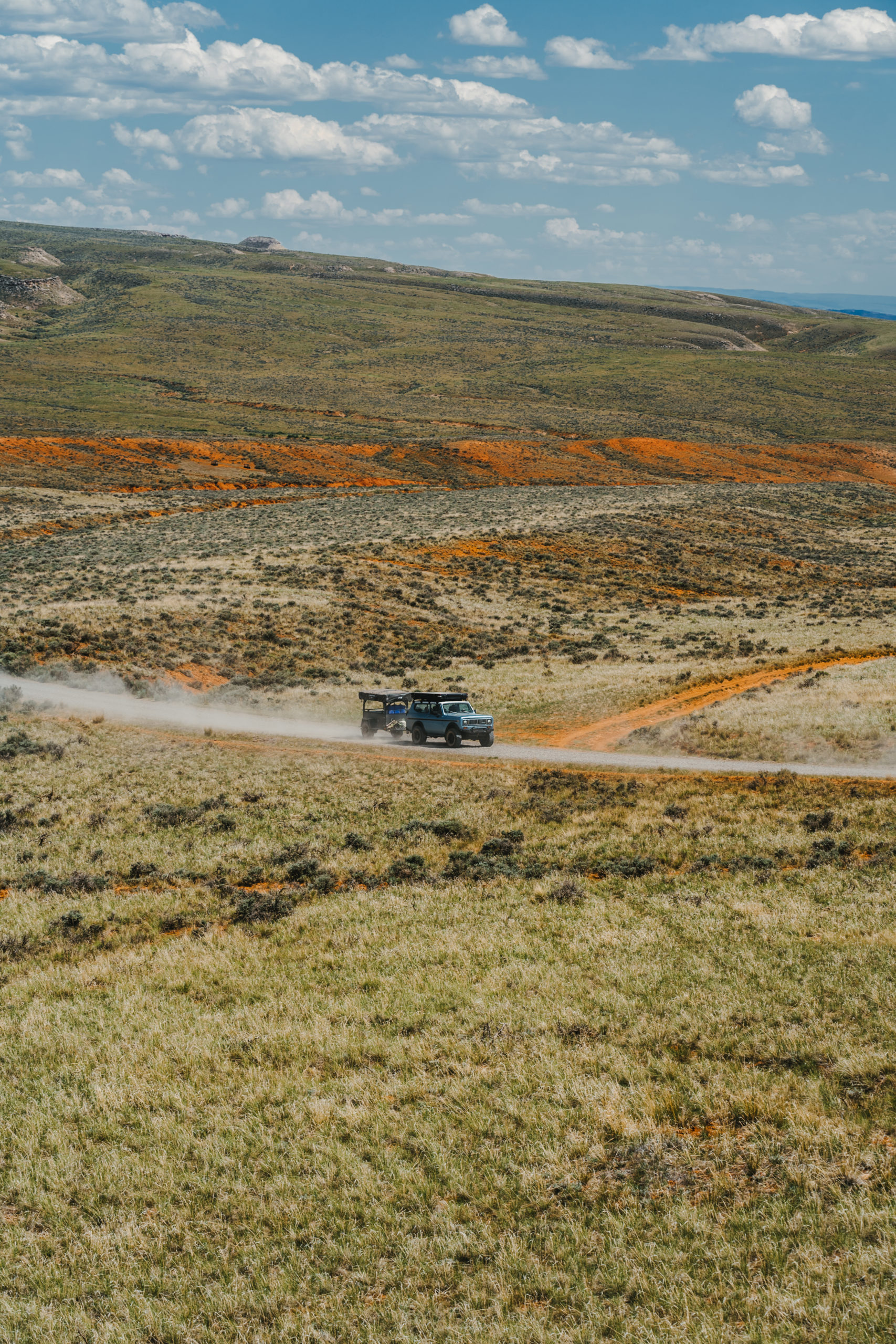 Scout II on dirt road