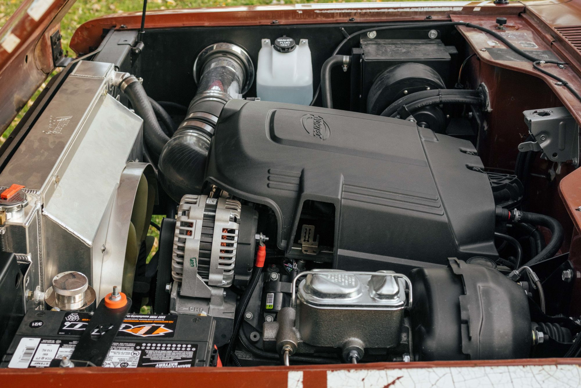 Scout II engine bay